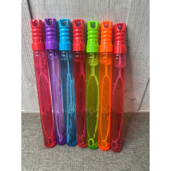 Sun Squad Colorful Bubble Wand Set Of 7 For Kids 12 Inches Long - Picture 2 of 4